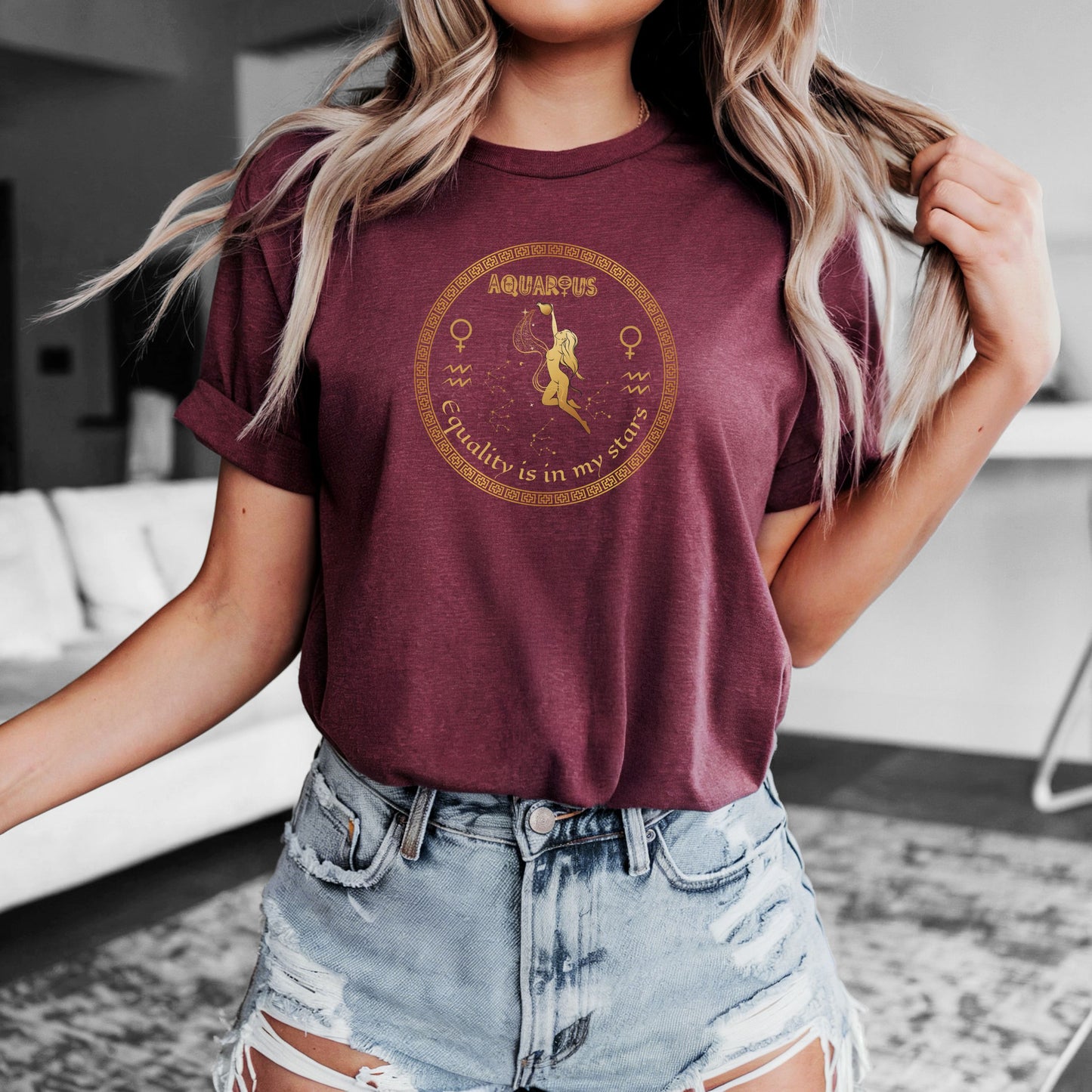 Aquarius Star Sign Feminist T-shirt