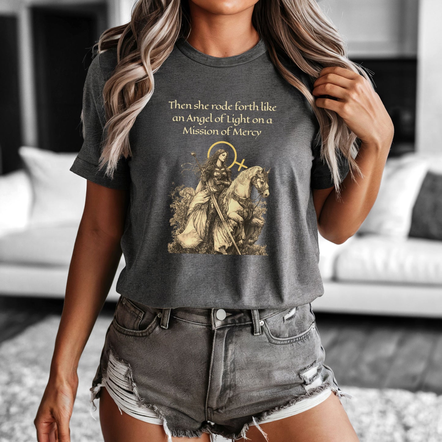 Medieval Feminist Tee - Angel of Mercy Unisex Shirt