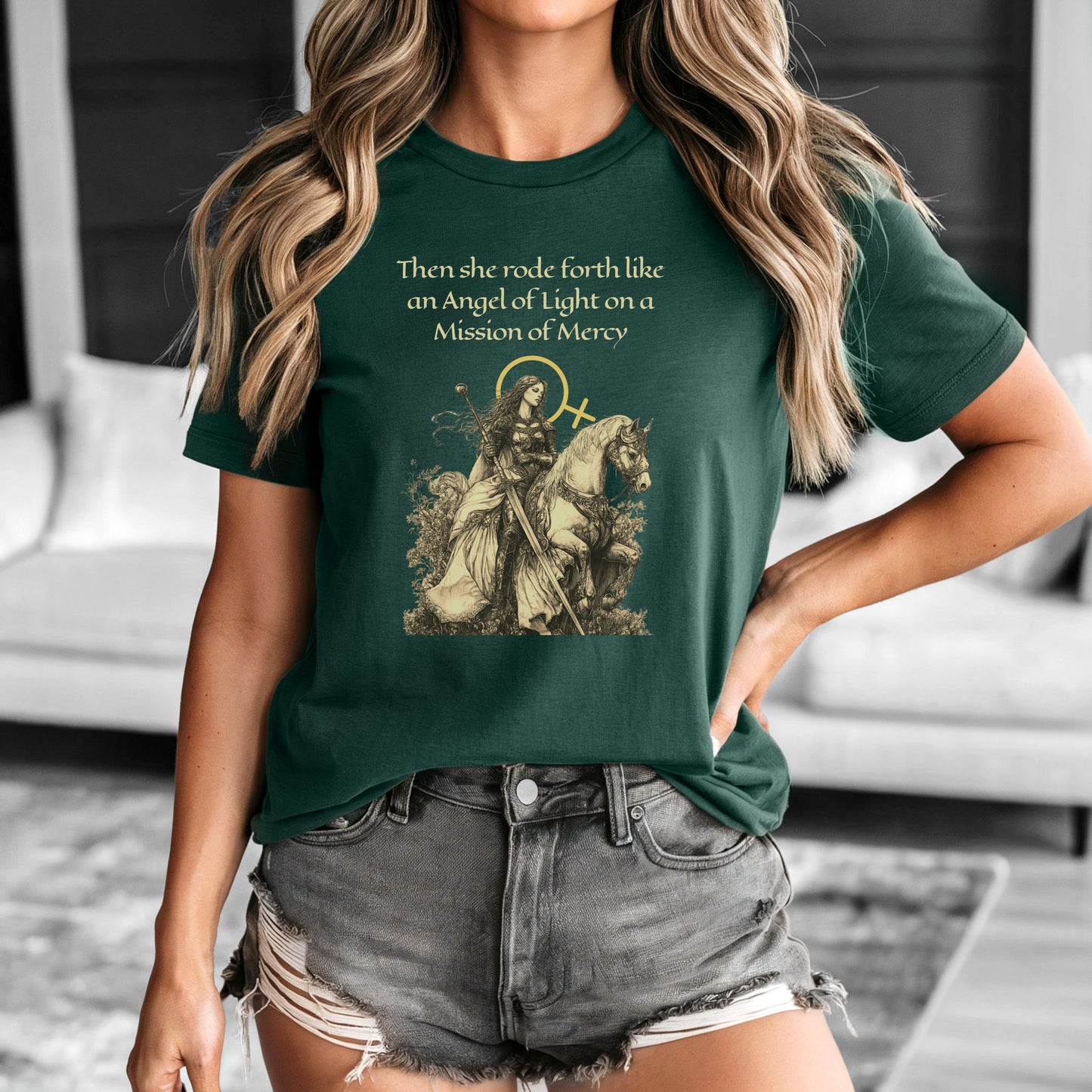 Medieval Feminist Tee - Angel of Mercy Unisex Shirt