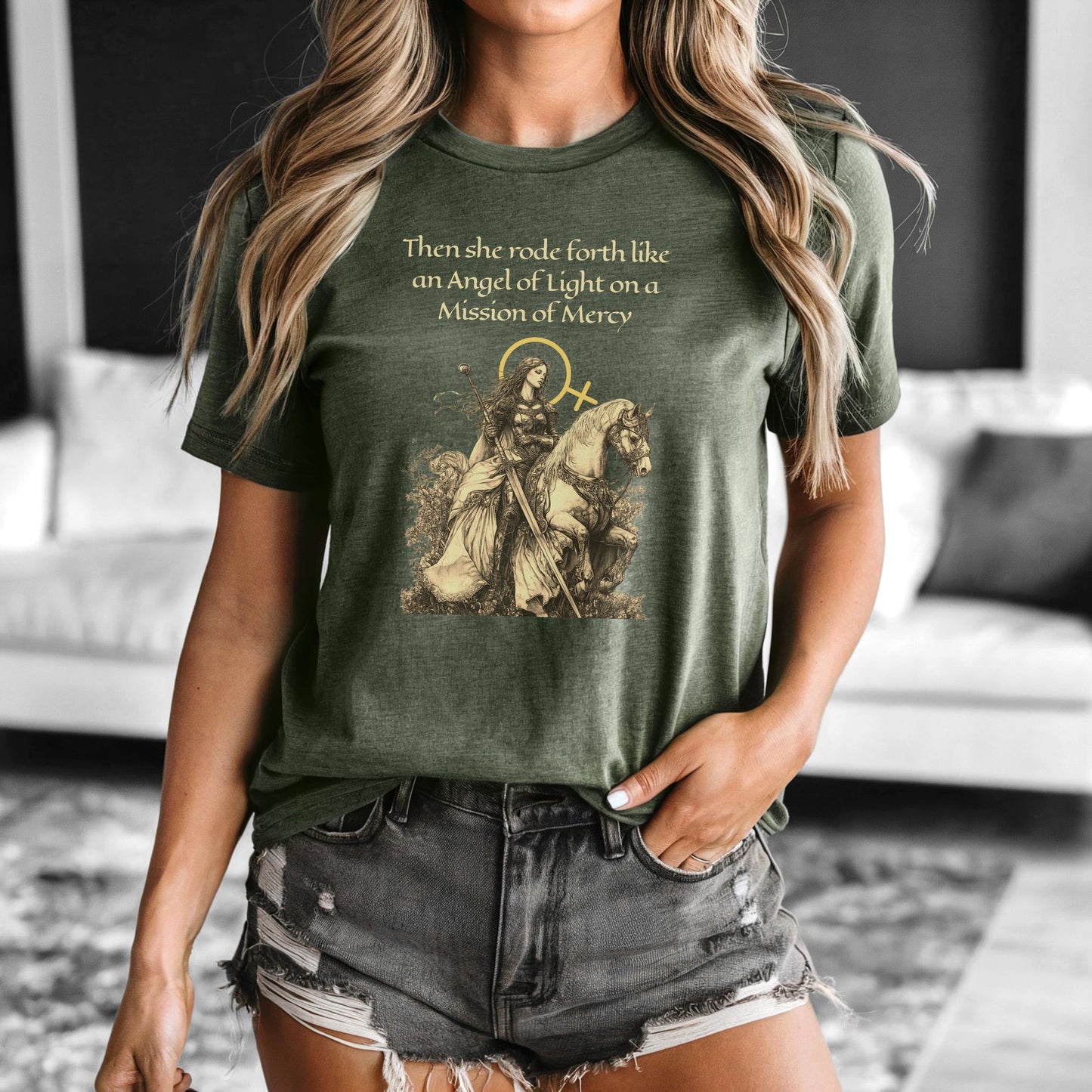 Medieval Feminist Tee - Angel of Mercy Unisex Shirt