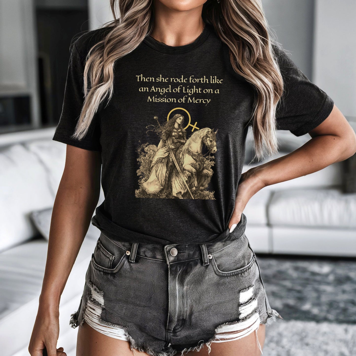 Medieval Feminist Tee - Angel of Mercy Unisex Shirt