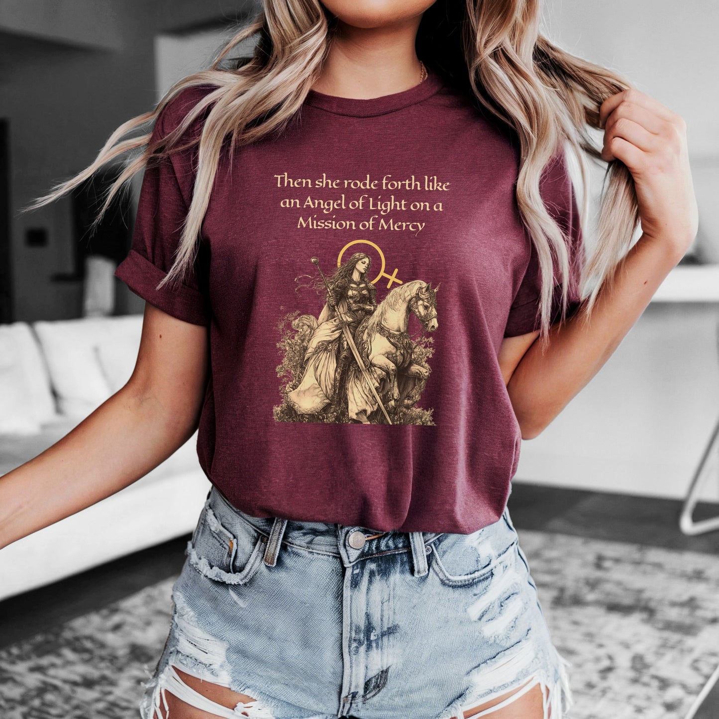 Medieval Feminist Tee - Angel of Mercy Unisex Shirt